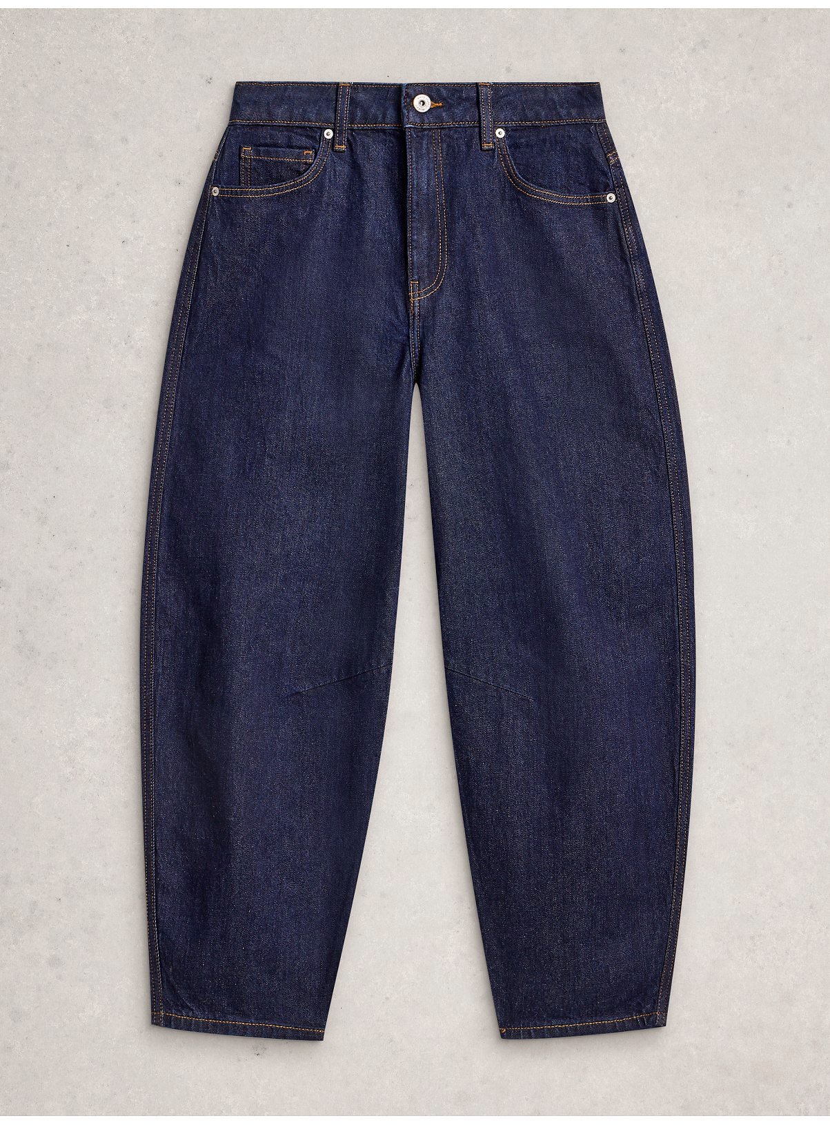 WHITE STUFF Aubrey Barrel Leg Jean Dark Denim 10 - Image 5 thumbnail